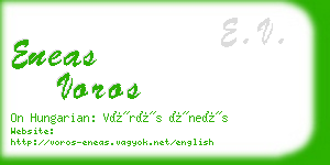 eneas voros business card